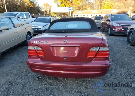 2002 Mercedes-Benz Clk 430 from USA, damaged, VIN WDBLK70G62T112427